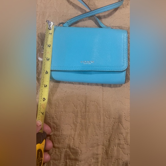 Coach Blue Crossbody Bag with Structured Design - Picture 10 of 14